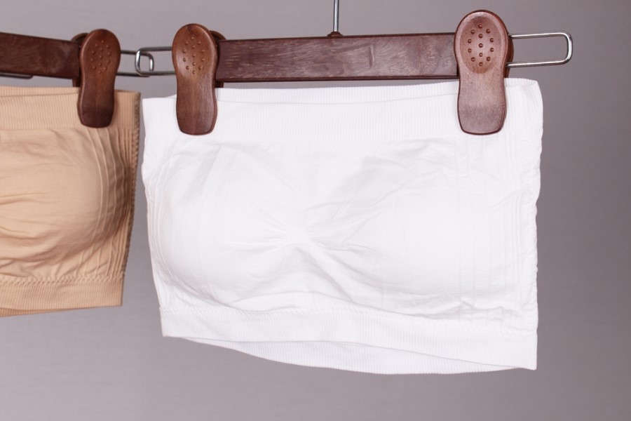 NEW NUBRA Off-shoulder strap-less bra top with sea