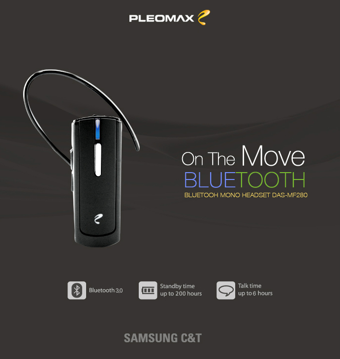 NEW BLUETOOTH EARPHONE Samsung product PLAOMAX DAS
