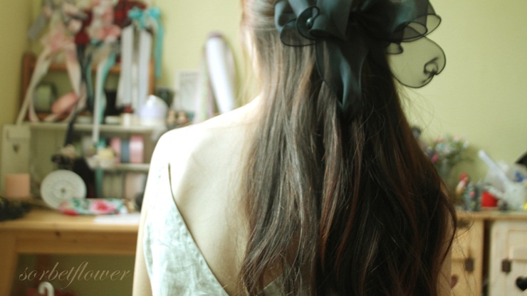 Hair Accessories Ribbon Hairpin Wang Pin Black Hai