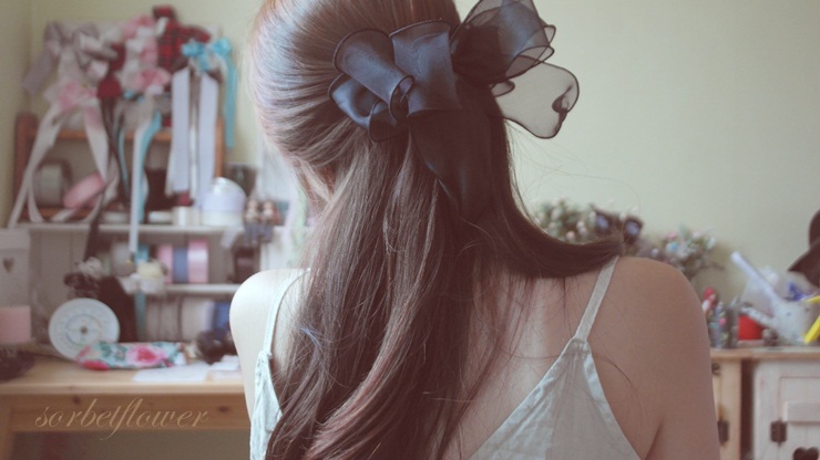 Hair Accessories Ribbon Hairpin Wang Pin Black Hai