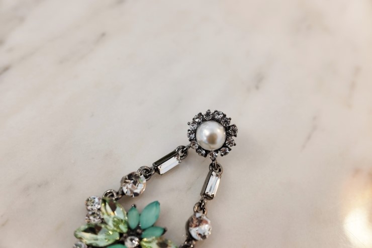 Emerald Bold Drop Earrings Cubic Unique