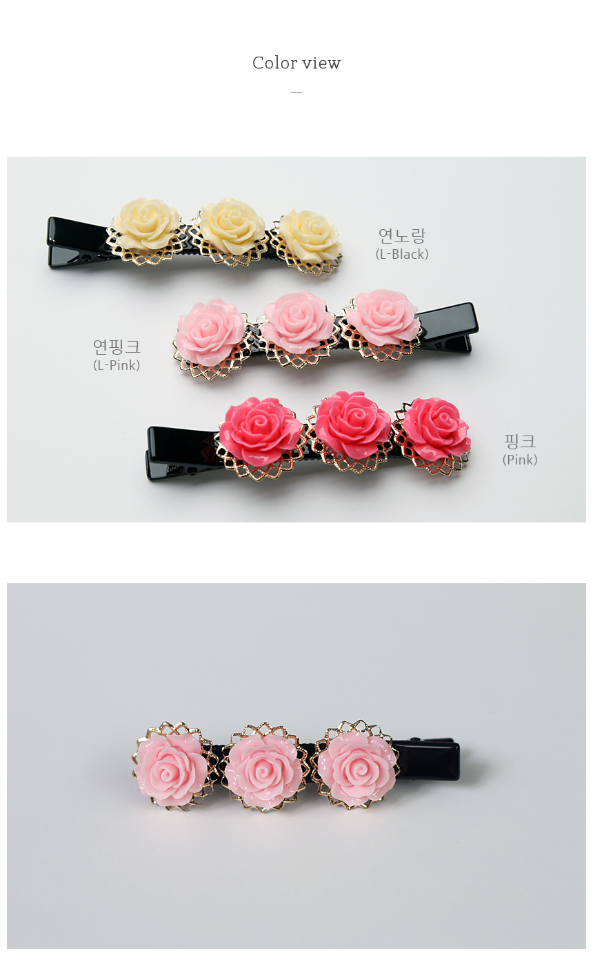 NEW HAIR CLIP HOOP Hanbok Accessories Rose flower 