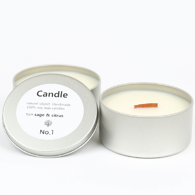 Tin Case Soi Candle 180ml Gift Set Handmade Natura