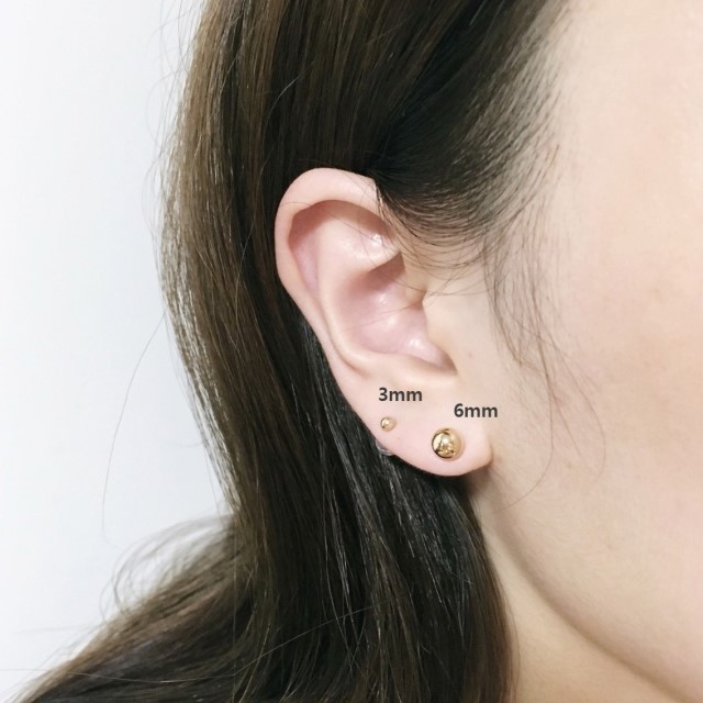 <b><p>14k Gold ball earring rose sic Celebty Round</p></b><b><p>14k ゴールドボール イヤリング ローズ ベーシック 芸能人 丸い アレルギーのない</p></b><br /><br /><p align='center'>