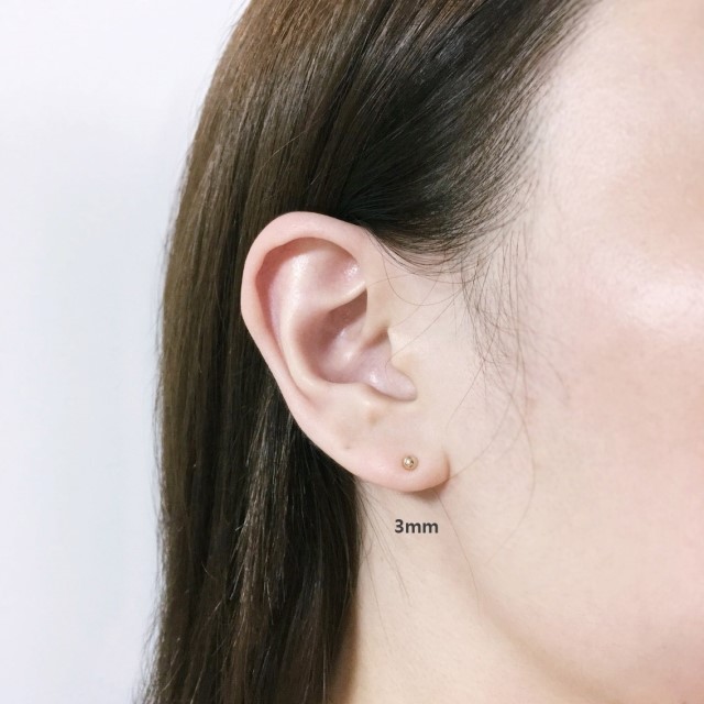 <b><p>14k Gold ball earring rose sic Celebty Round</p></b><b><p>14k ゴールドボール イヤリング ローズ ベーシック 芸能人 丸い アレルギーのない</p></b><br /><br /><p align='center'>