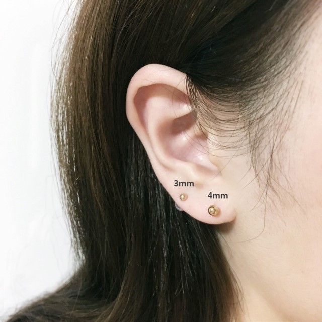 <b><p>14k Gold ball earring rose sic Celebty Round</p></b><b><p>14k ゴールドボール イヤリング ローズ ベーシック 芸能人 丸い アレルギーのない</p></b><br /><br /><p align='center'>