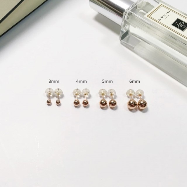 <b><p>14k Gold ball earring rose sic Celebty Round</p></b><b><p>14k ゴールドボール イヤリング ローズ ベーシック 芸能人 丸い アレルギーのない</p></b><br /><br /><p align='center'>