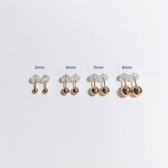 <b><p>14k Gold ball earring rose sic Celebty Round</p></b><b><p>14k ゴールドボール イヤリング ローズ ベーシック 芸能人 丸い アレルギーのない</p></b><br /><br /><p align='center'>