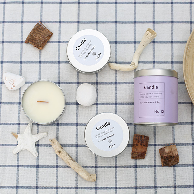 Tin Case Soi Candle 180ml Gift Set Handmade Natura