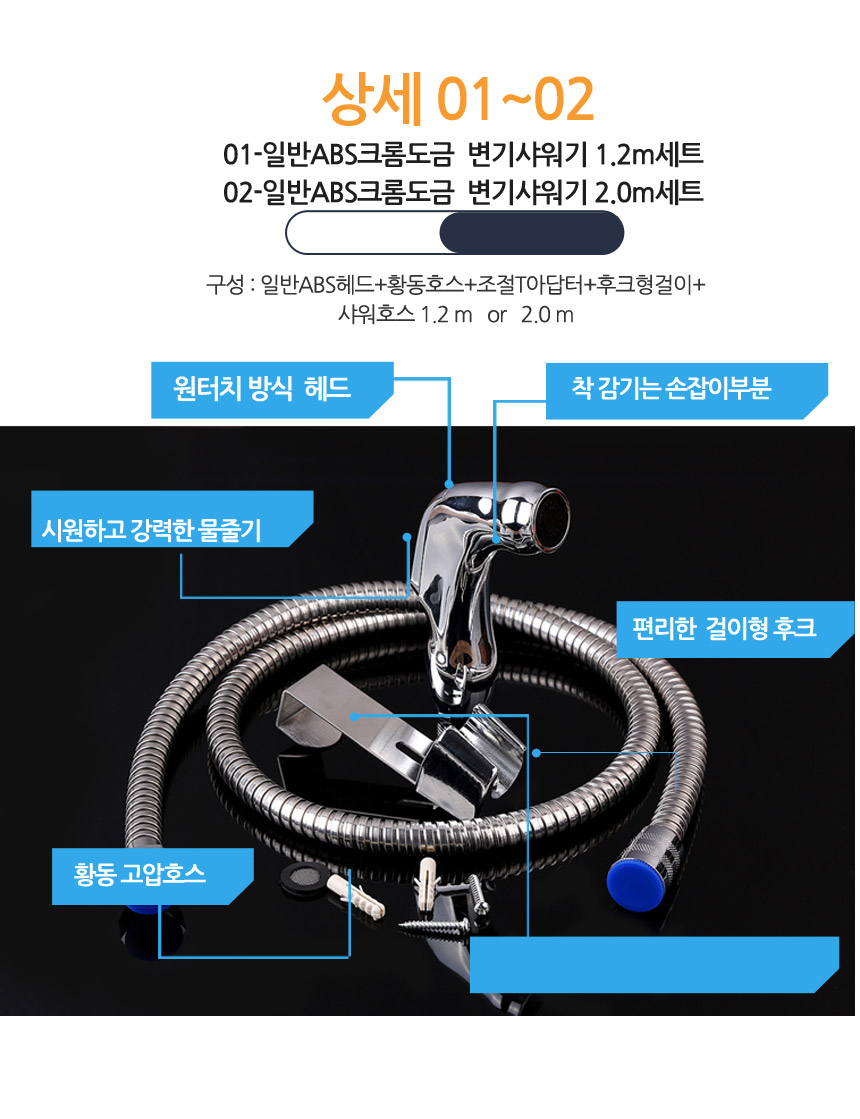 NEW POWERFUL SHOWERHEAD Brass head with adjustable