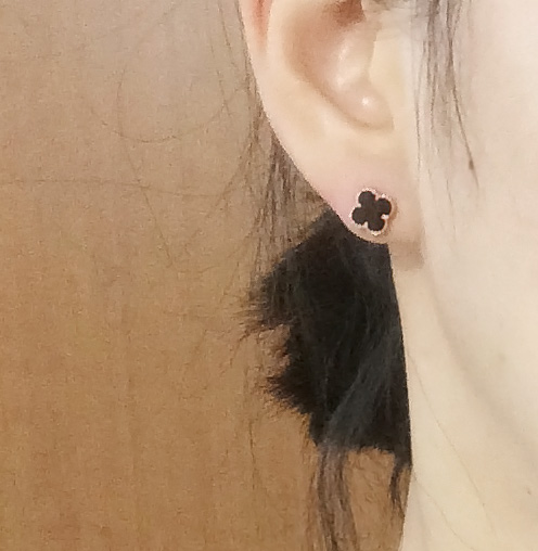 Clover Earrings - Black Wine Classy Fashionable Cu