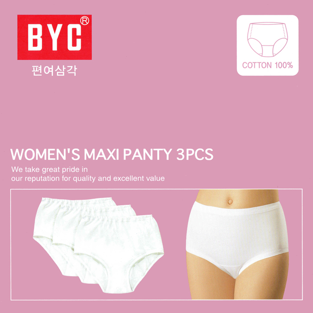 BYC Women's cotton white panties 3 pieces White
