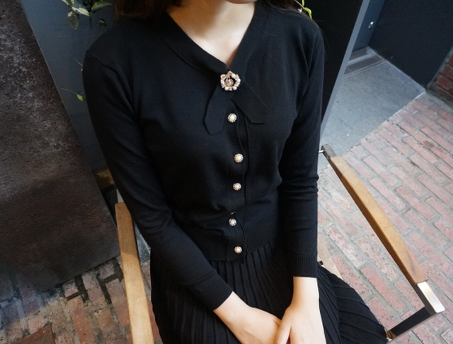 Lady's Lucky Two-Piece Cardigan Set Autumn Wome