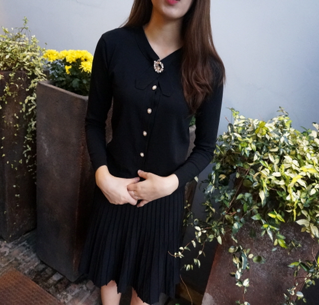 Lady's Lucky Two-Piece Cardigan Set Autumn Wome