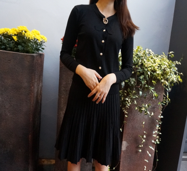 Lady's Lucky Two-Piece Cardigan Set Autumn Wome