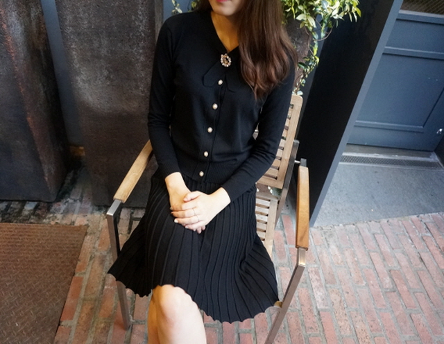 Lady's Lucky Two-Piece Cardigan Set Autumn Wome