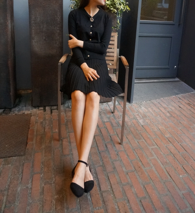 Lady's Lucky Two-Piece Cardigan Set Autumn Wome