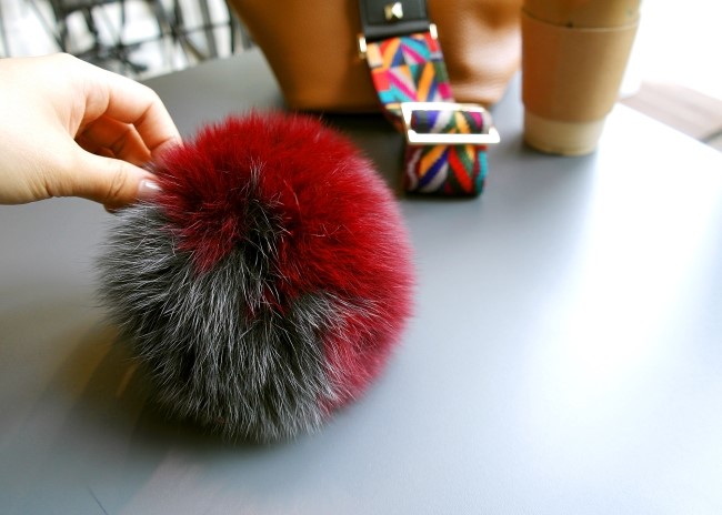 Real Fox Foam Form Foam Key Ring Big Size Key Hold