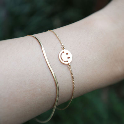 New 18k Silky Bangle Bracelet 2 Thickness 14K Wome