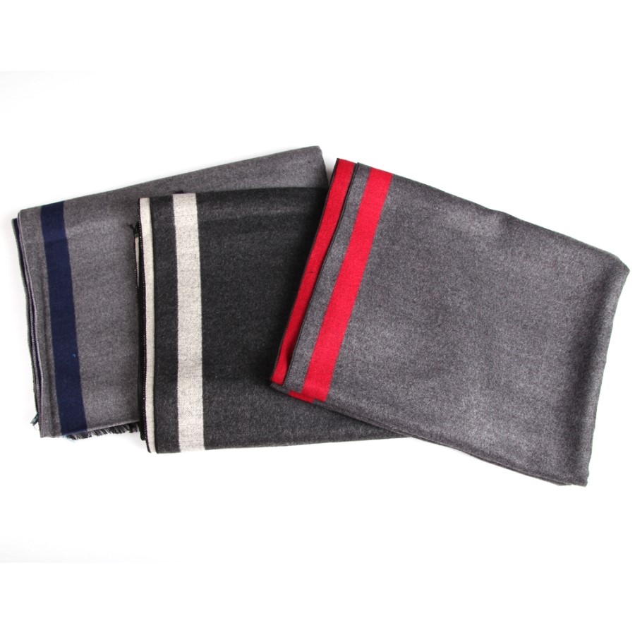 Two-sided color cashmere touch muffler men women c