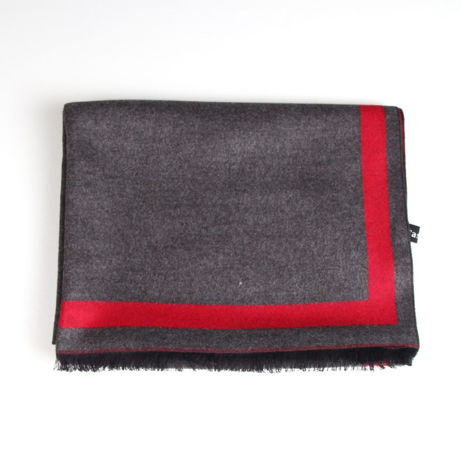 Two-sided color cashmere touch muffler men women c