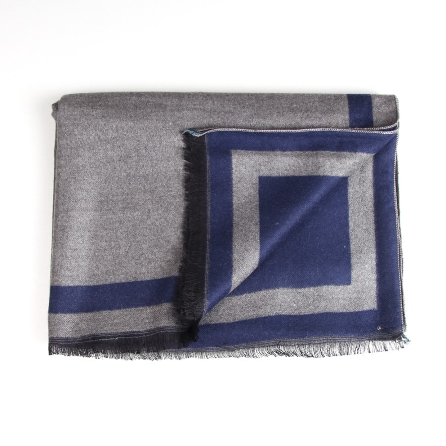 Two-sided color cashmere touch muffler men women c