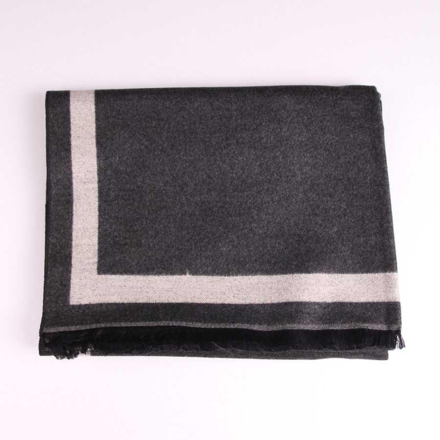 Two-sided color cashmere touch muffler men women c
