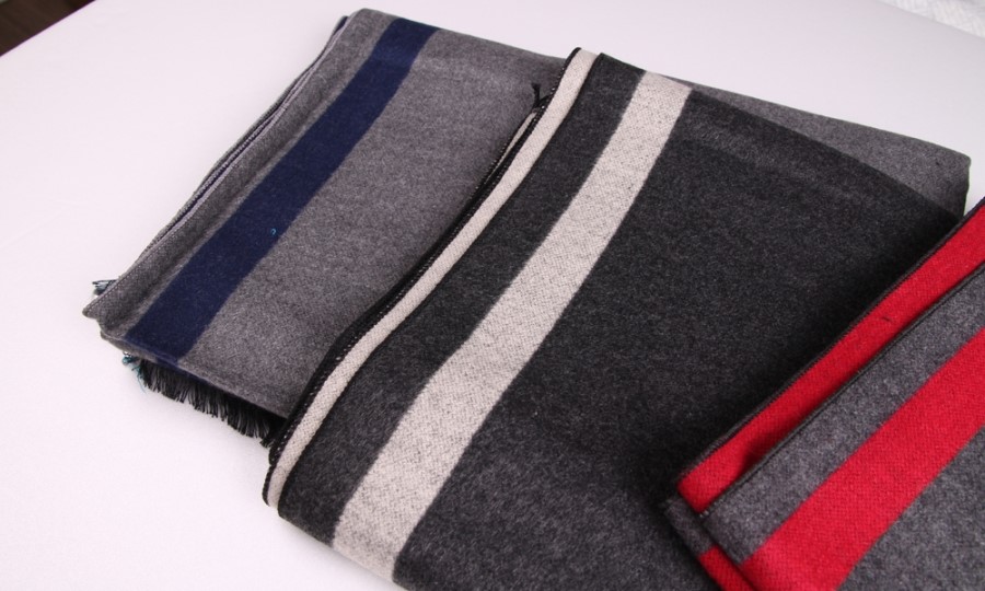 Two-sided color cashmere touch muffler men women c
