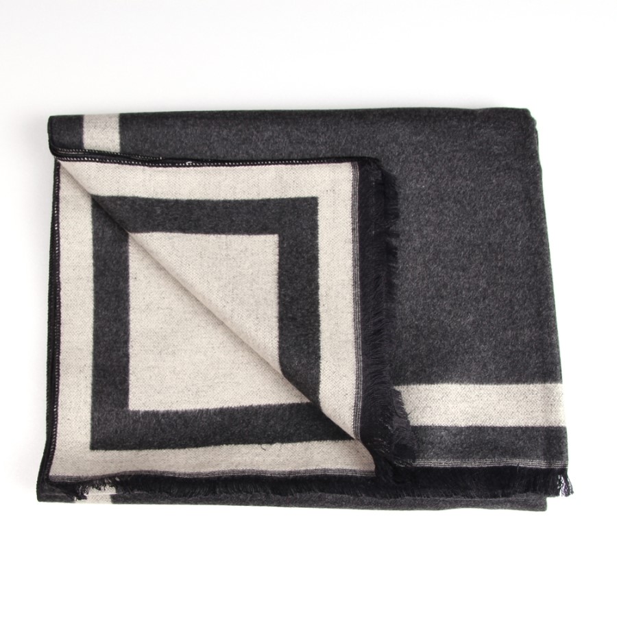 Two-sided color cashmere touch muffler men women c