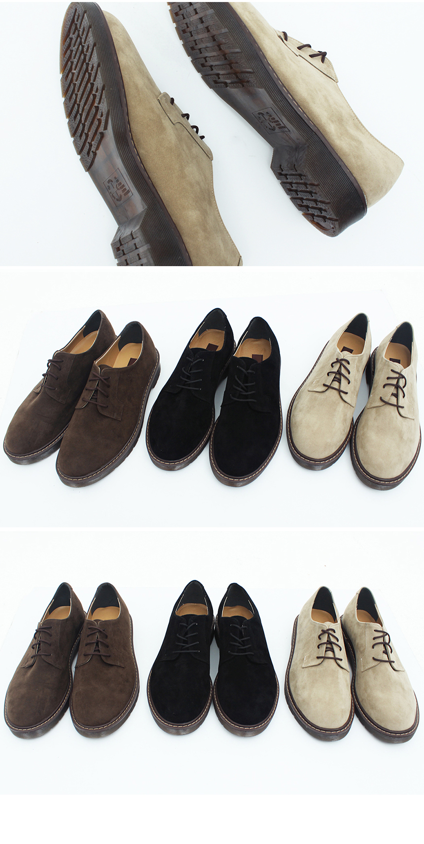 Suede Navy Shoes Derby Shoes Oxford Dress Up Fashi