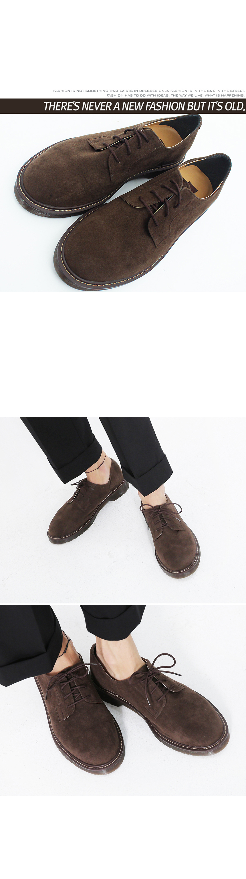 Suede Navy Shoes Derby Shoes Oxford Dress Up Fashi