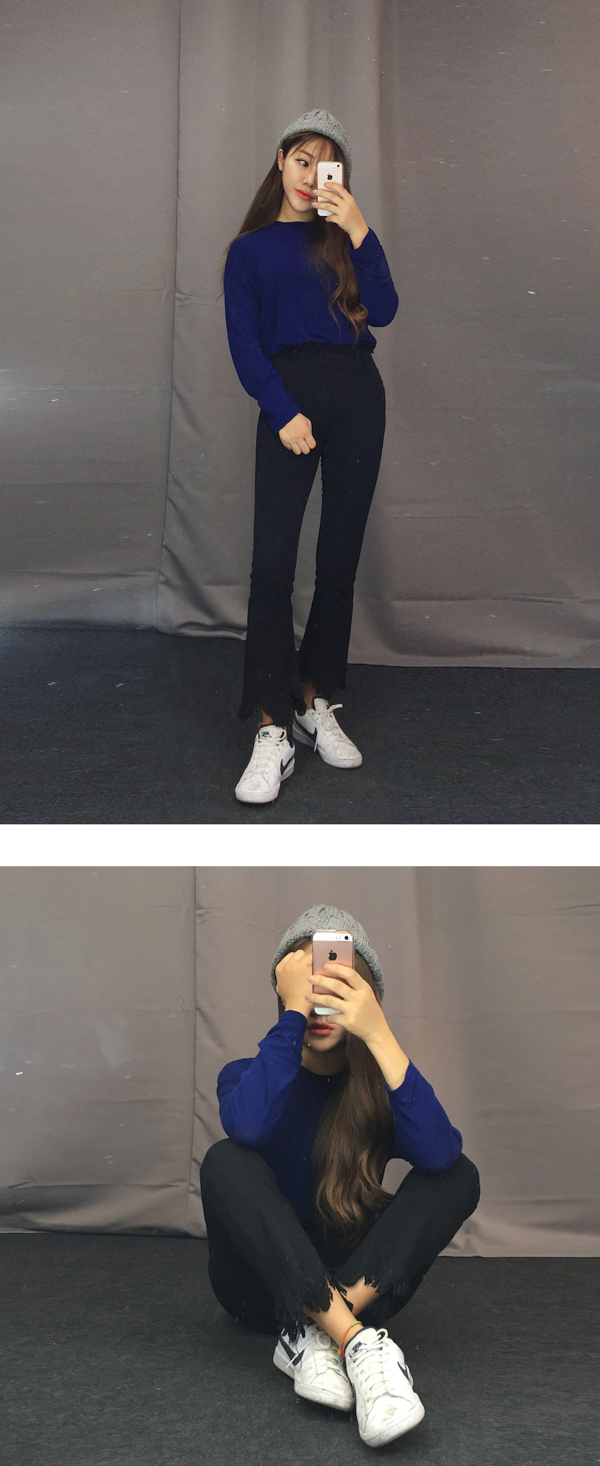 Women Jeans Pants Skirts Boots Cut Pants 2color Je