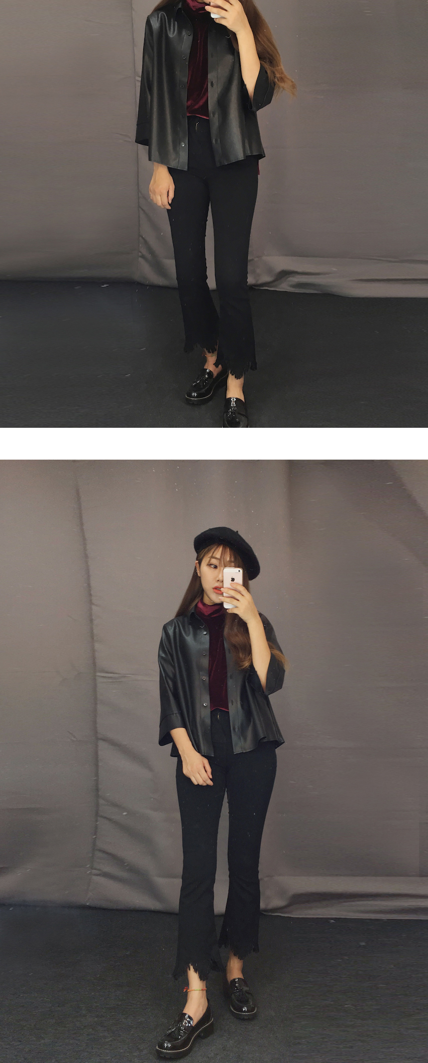 Women Jeans Pants Skirts Boots Cut Pants 2color Je