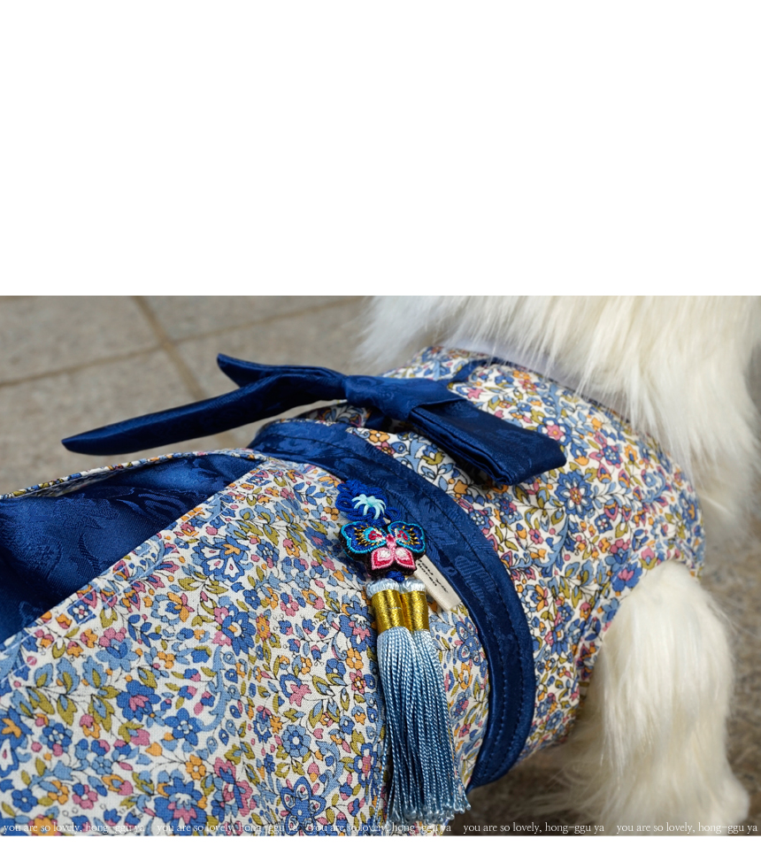 NEW DOG FASHION Handmade Puppy Hanbok Cat Blue Lib