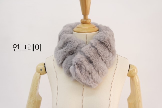 2017FW Rabbit Fur Magnet Shawl Rex Fur Muffler Fur