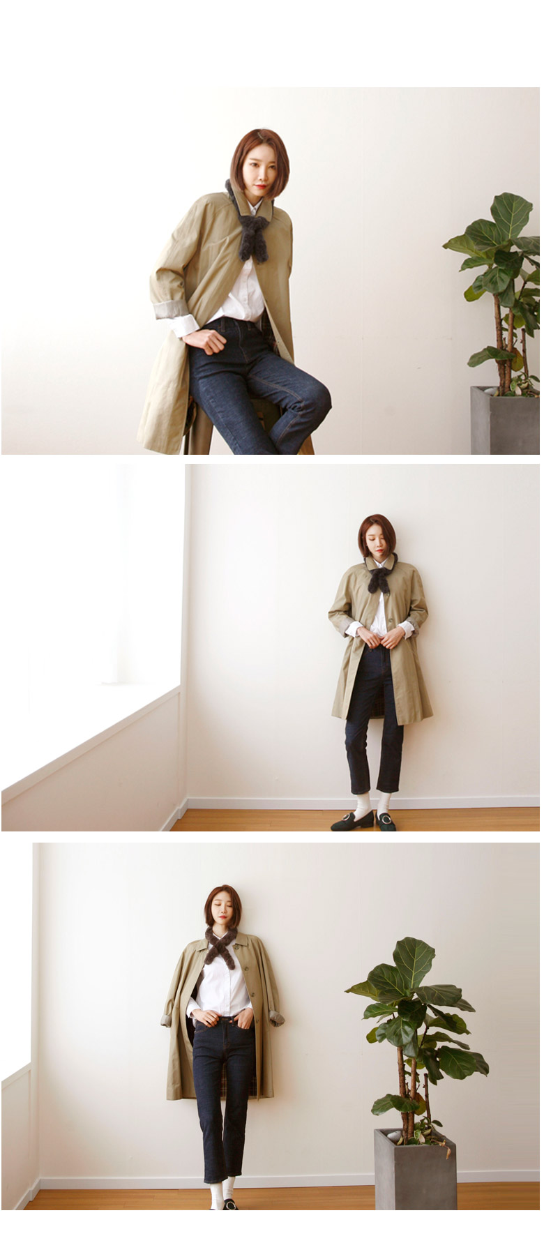 Petit rex rabbit hairpur muffler shawl Domestic sh