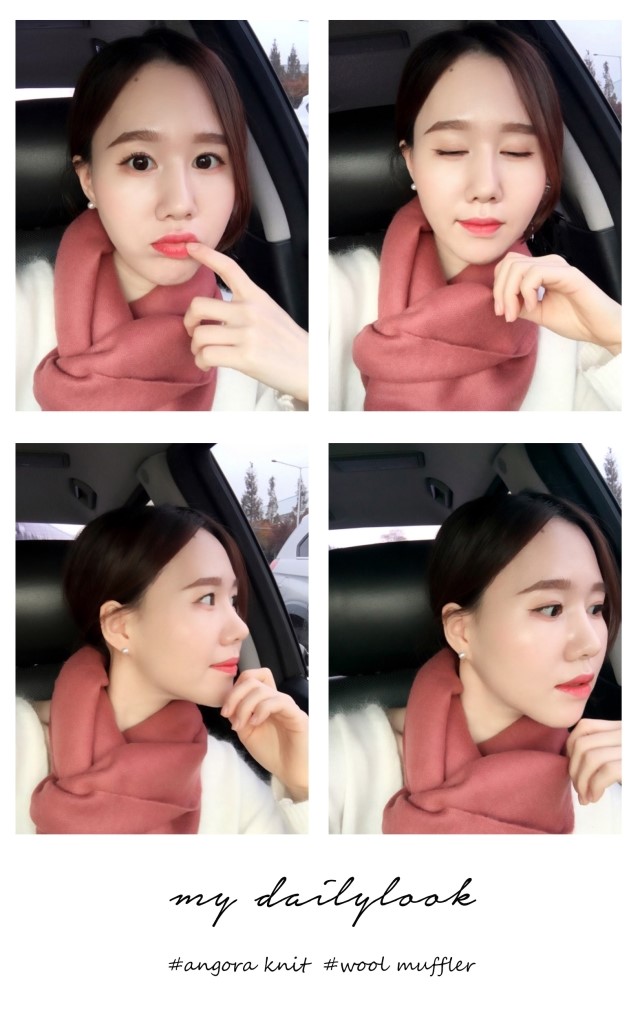 Wool muffler 4color Reasonable romantic luxurious 