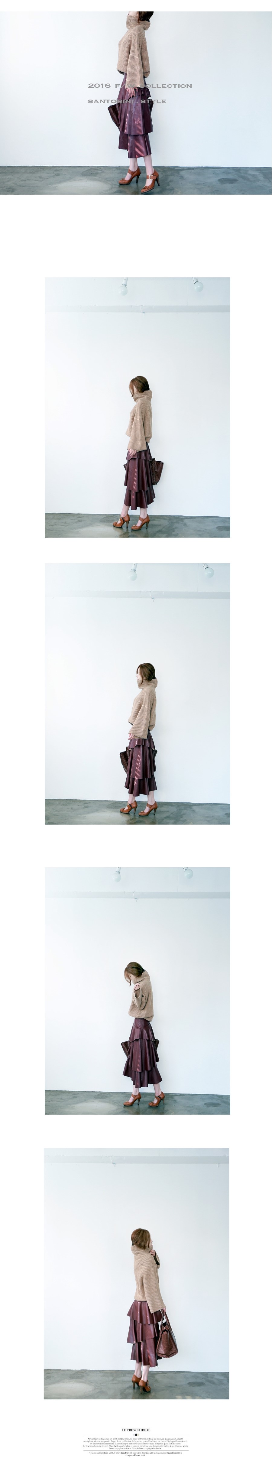 Kankan Long Skirt 2color Leather