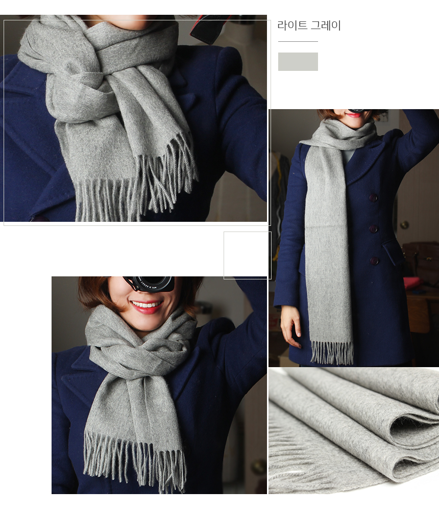 Plain cashmere muffler woman shawl gift winter men