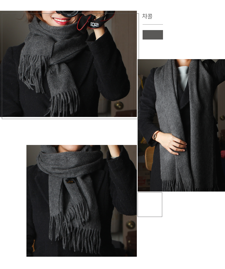 Plain cashmere muffler woman shawl gift winter men
