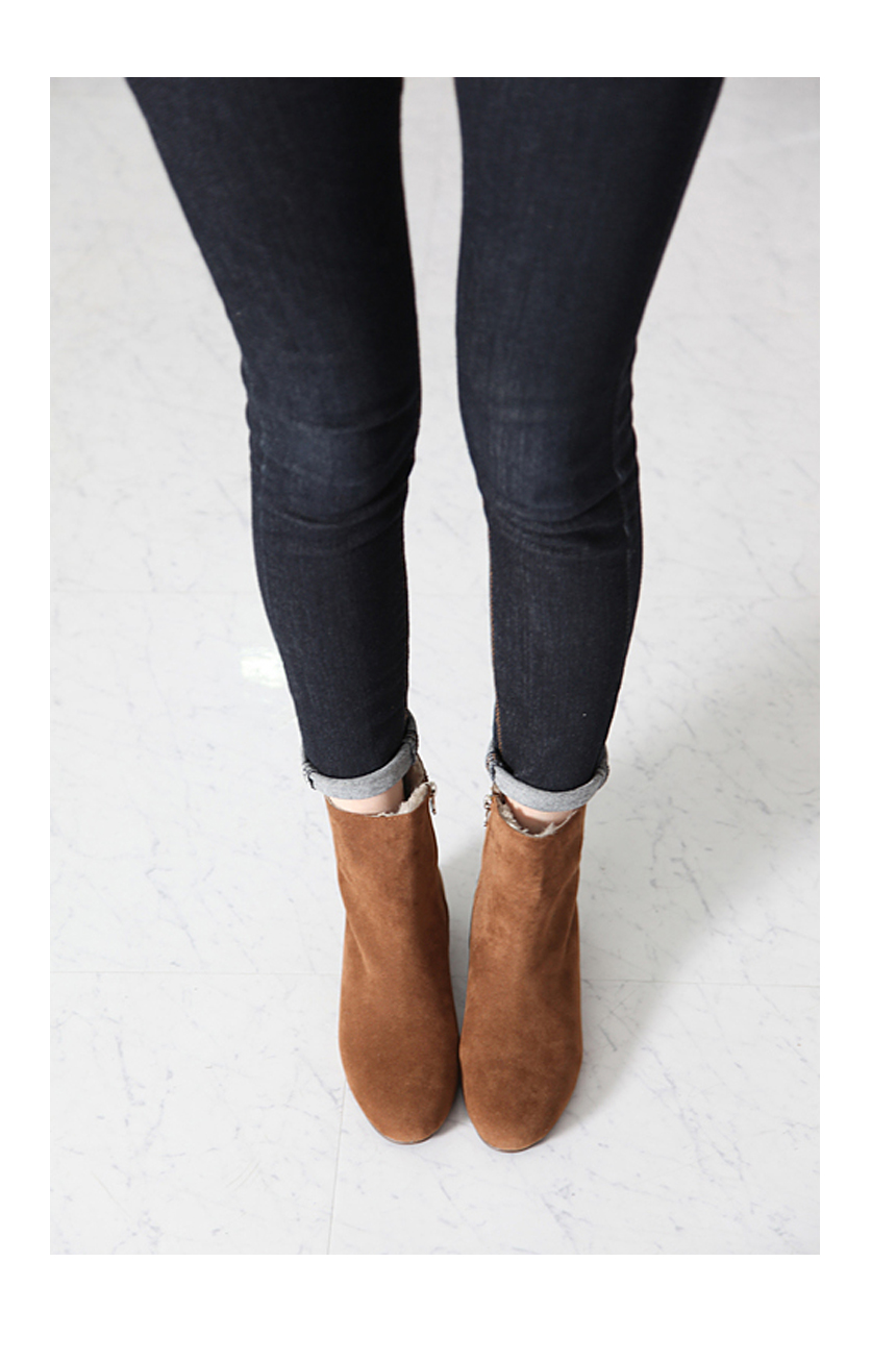 Warm Lining Suede Angle Boots Modern Basic Style 3