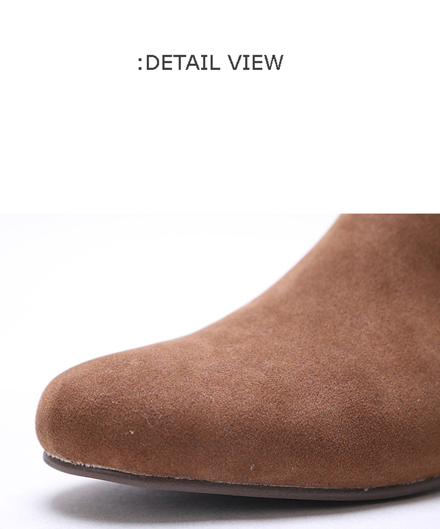 Warm Lining Suede Angle Boots Modern Basic Style 3