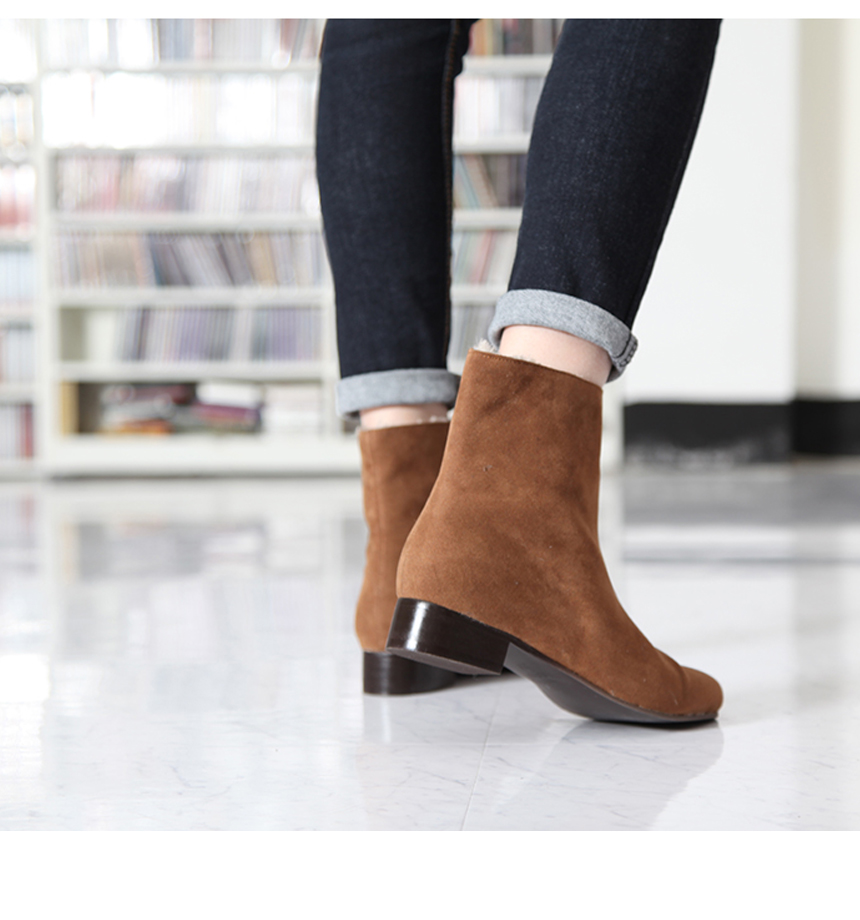 Warm Lining Suede Angle Boots Modern Basic Style 3