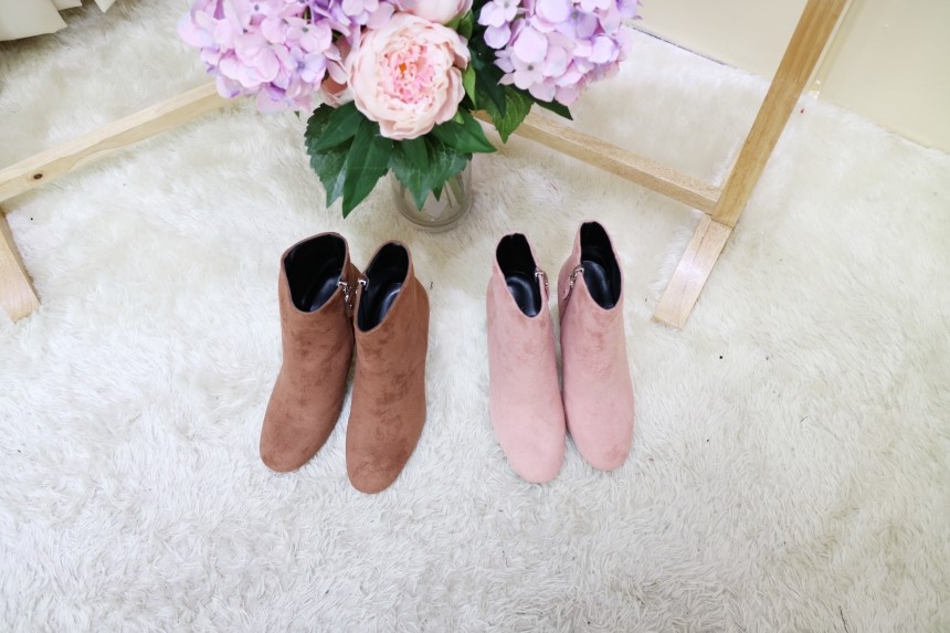 Suede Booty Angle Boots Camel Pink 20 lenders Shoe