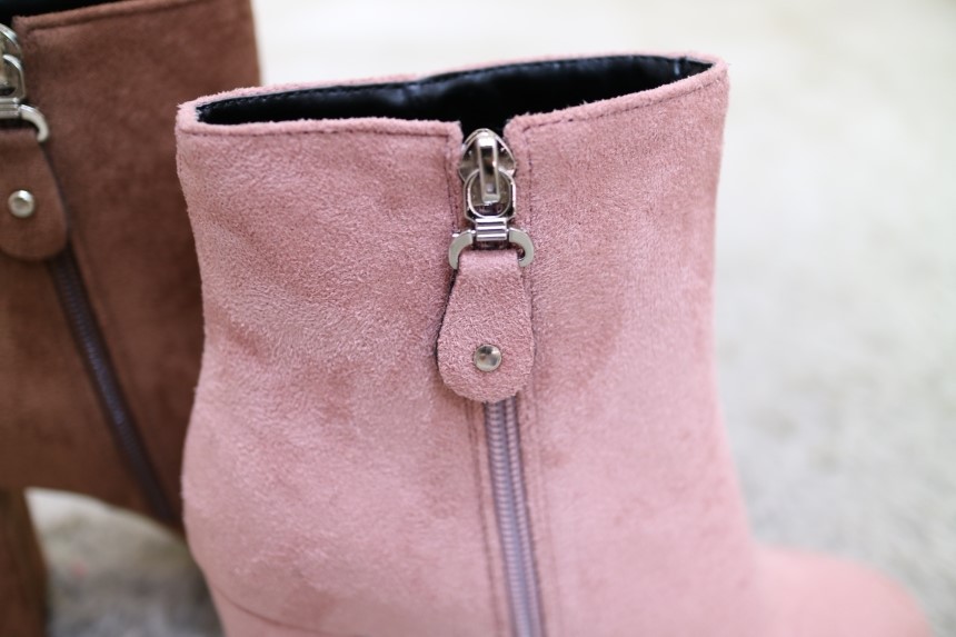 Suede Booty Angle Boots Camel Pink 20 lenders Shoe