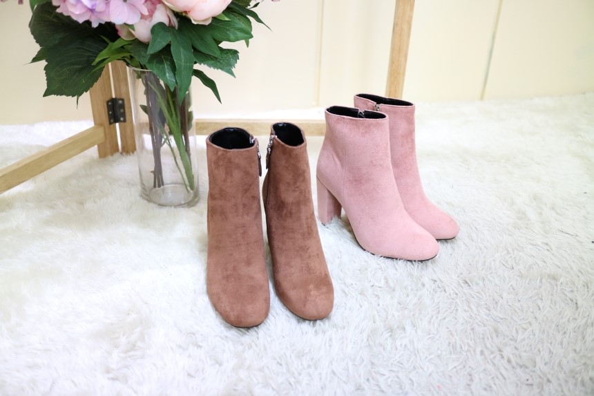 Suede Booty Angle Boots Camel Pink 20 lenders Shoe