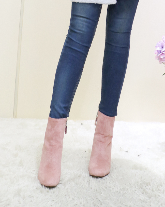 Suede Booty Angle Boots Camel Pink 20 lenders Shoe