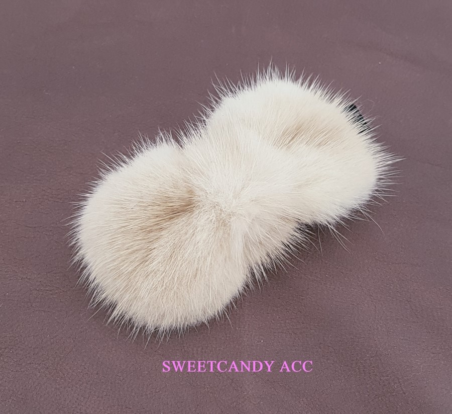 Hair Accessories Lovely Mink Ribbon Tongs Pin Poin