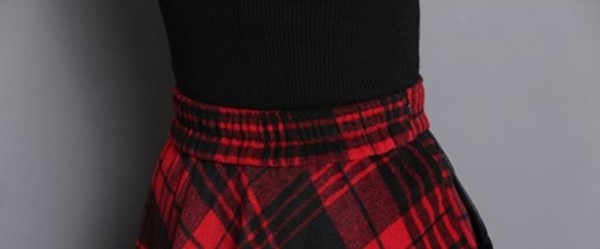 Melrose Check Skirt 4color Wool Winter Flare Autum