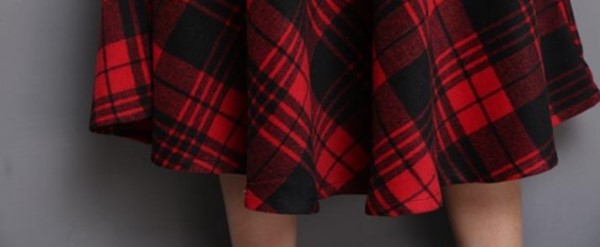 Melrose Check Skirt 4color Wool Winter Flare Autum